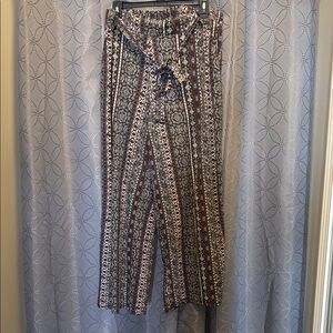Stylish Geometric Wide Leg Women's Pants